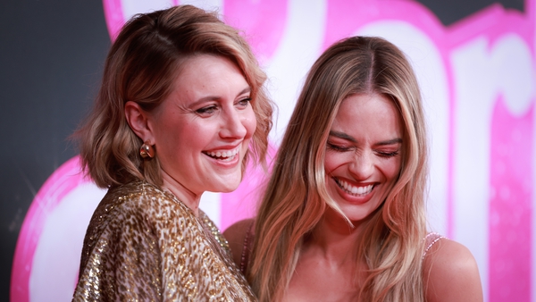 (L-R) Barbie writer-director Greta Gerwig and star Margot Robbie at the Barbie Celebration Party at the Museum of Contemporary Art in Sydney, Australia last month