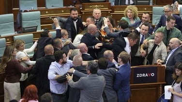 Brawl breaks out in Kosovo parliament