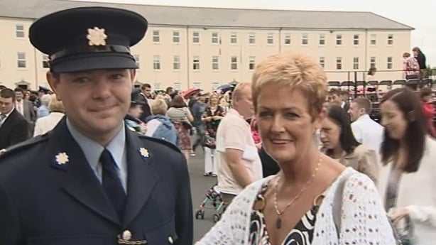 Garda Graduate Desmond McCabe with his mother Anne.