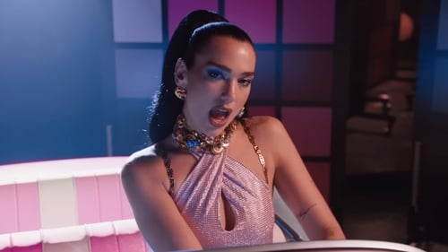 Dua Lipa in the music video for Dance the Night Away