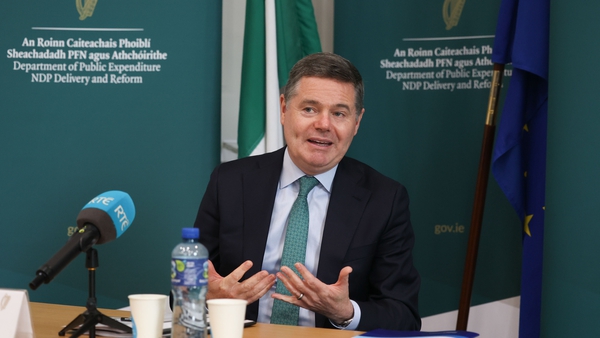 Paschal Donohoe speakinga th the launch of the report (Pic: RollingNews.ie)