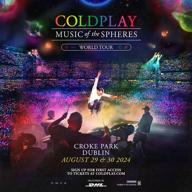 Coldplay announce Croke Park shows for 2024