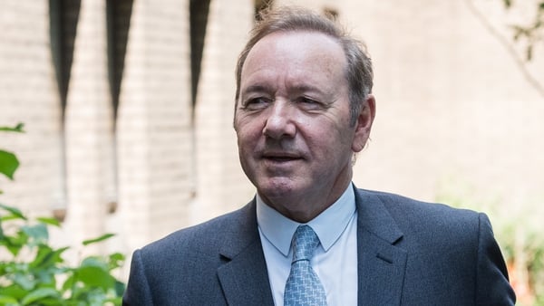 Kevin Spacey pictured at Southwark Crown Court in London on Thursday