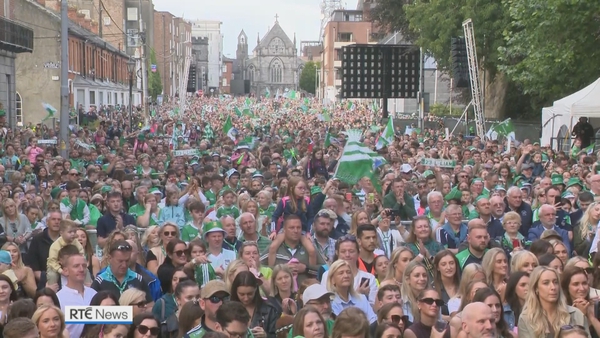 Thousands of jubilant Limerick supporters took to the streets to join the winning team