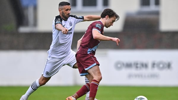 Danny Lafferty (left) in action for Sligo during the FAI Cup tie in Drogheda