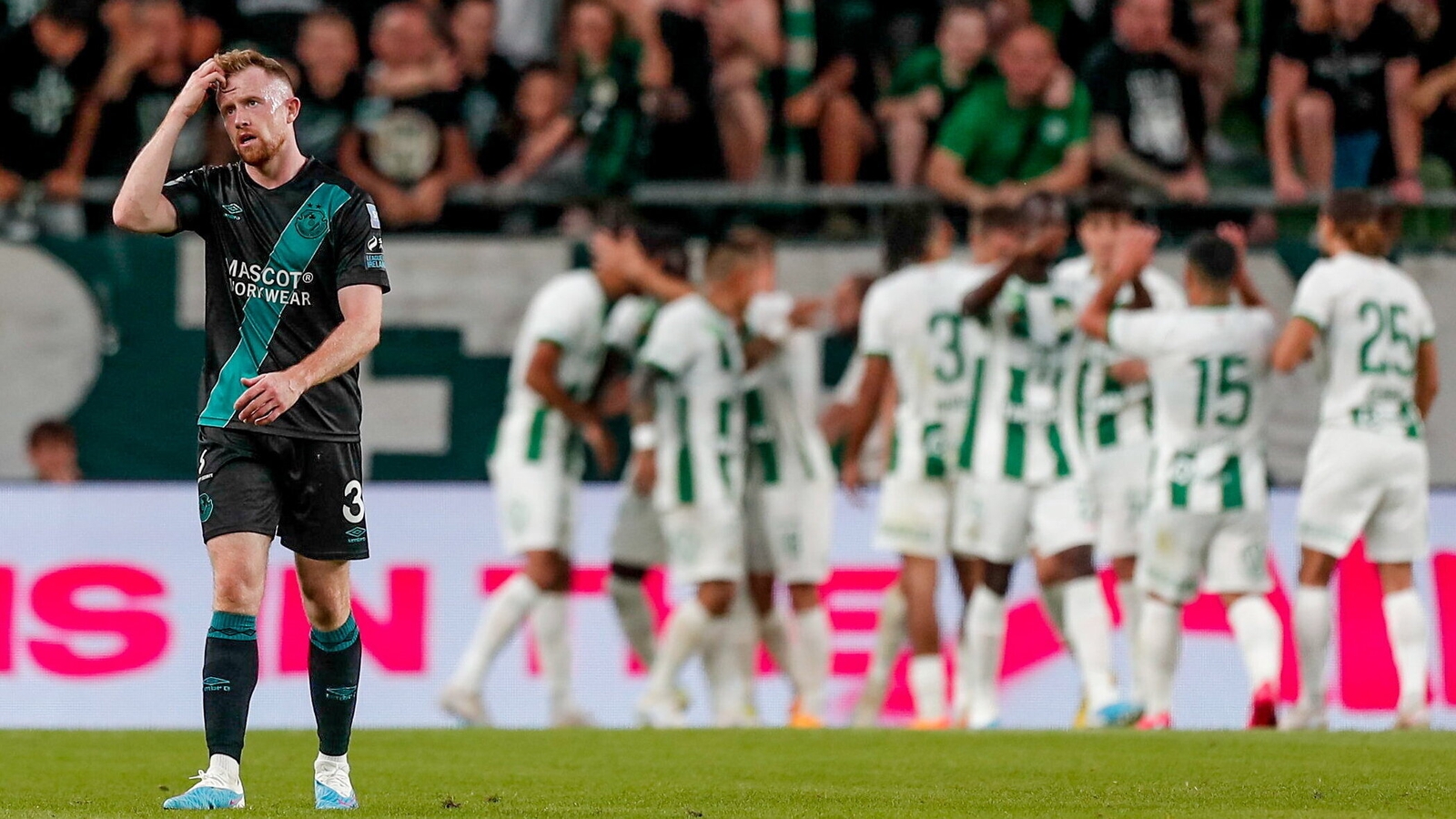 BUDAPEST, HUNGARY - APRIL 2: Anderson Esiti of Ferencvarosi TC