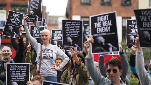 Fans of Sinead O'Connor sang her most famous song at a gathering in Dublin on Sunday to pay tribute to the late star. Pictures: PA