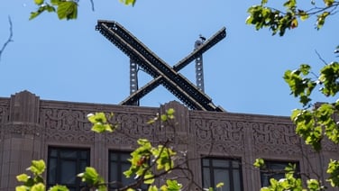 X sign removed from Twitter's former headquarters
