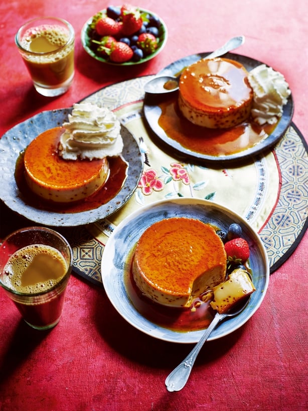 Coffee and coconut flan from Jeremy Pang's School Of Wok: Simple Family Feasts