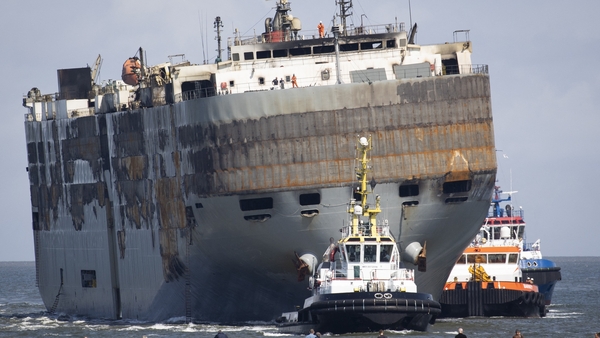 The Fremantle Highway has been towed to port