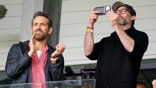 Hugh Jackman Joins Ryan Reynolds At Wrexham Afc Match 