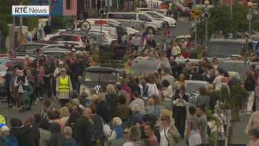 SINEAD O'CONNOR FUNERAL CORTEGE IN BRAY