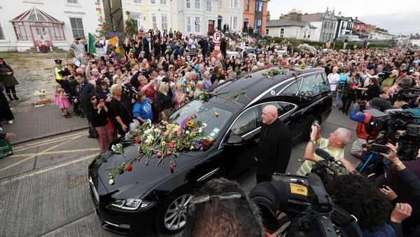 The hearse stopped outside Sinéad O'Connor's former home in Bray