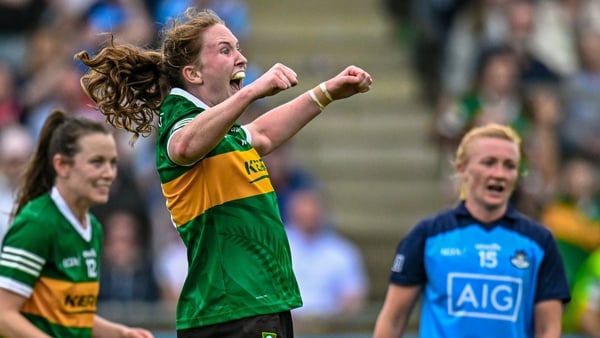 Síofra O'Shea celebrates a victory over Dublin in June