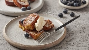 Cinnamon French Toast with Berries and Lime Crème Fraîche