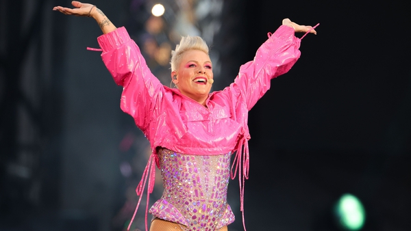 Pink on stage in Berlin earlier this year