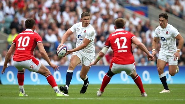 Owen Farrell was shown red for England
