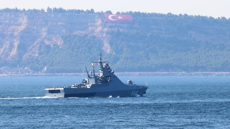 Russian Warship Fires Warning Shots At Cargo Ship