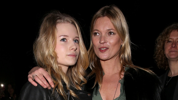 Lottie Moss (left) with her sister Kate Moss in London in February 2014 - 