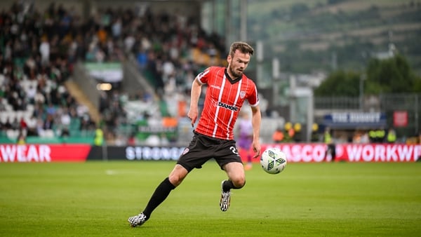 Derry City's Cameron Dummigan in action away against Shamrock Rovers at Tallaght Stadium in June
