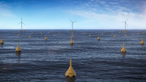 Artist's impression of CorPower Ocean's wind-wave farm