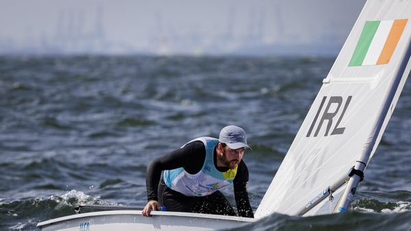 Finn Lynch competing in the ILCA7 (men's single-handed) event (David Branigan/Oceansport)