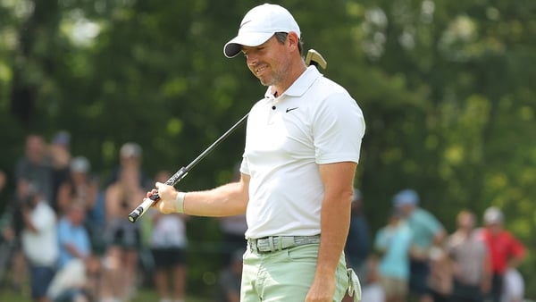 Rory McIlroy had little fortune on the greens on the second day in Chicago