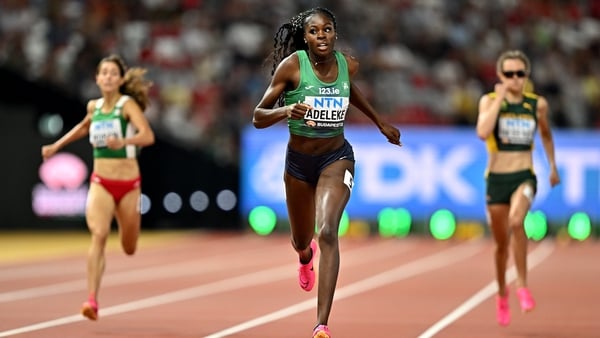 Rhasidat Adeleke crosses her 400m semi-final in second place in Budapest
