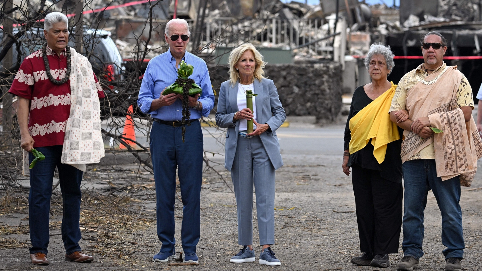 Biden tells Hawaii fire survivors: 'We're with you'