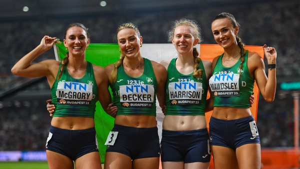 The Irish team of Kelly McGrory, Sophie Becker, Roisin Harrison and Sharlene Mawdsley