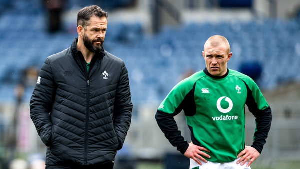 Andy Farrell (l) and Keith Earls