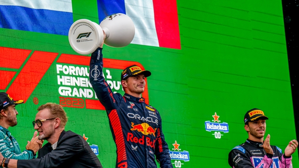 Max Verstappen after winning his home GP