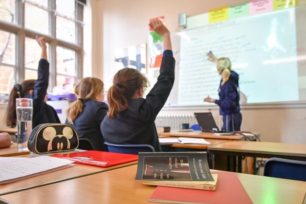 Teacher and students in classroom