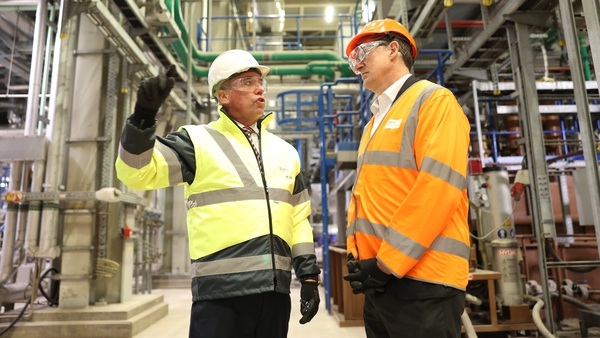 Minister for the Environment, Eamon Ryan, and Kieran Mullins, Project Director at Dublin Waste to Energy