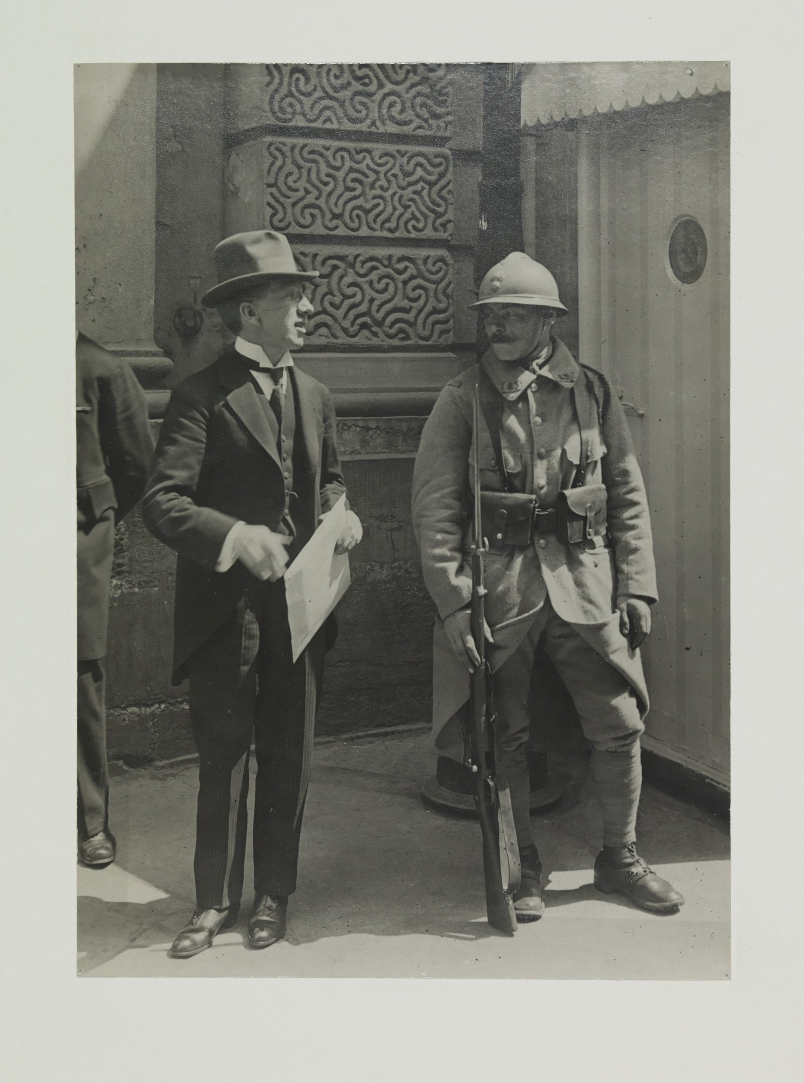 Image - Sean T O'Kelly outside the Paris peace talks, 1919 (Credit: HE-EW-320_v2 © National Museum of Ireland)