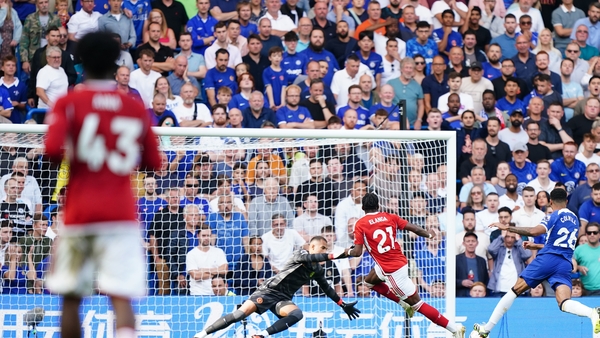 Anthony Elanga scores what proves to be the winning goal