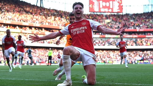 Declan Rice strikes in stoppage time as Arsenal leave it late to sink  Manchester United