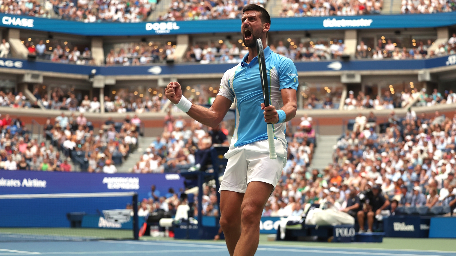 Djokovic sees off Fritz in straight sets at US Open