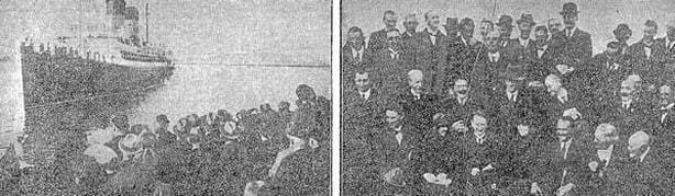 President Cosgrave begin welcomed home from Geneva Photo: Irish Independent, 15 September 1923