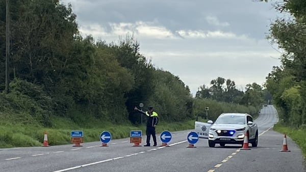 Road closures are in place at the scene of the collision