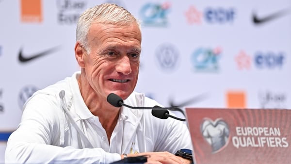 Didier Deschamps speaking to the media ahead of the game in Paris