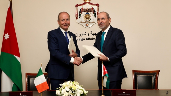 Tánaiste Micheál Martin met Jordan's deputy prime minister Ayman Safadi