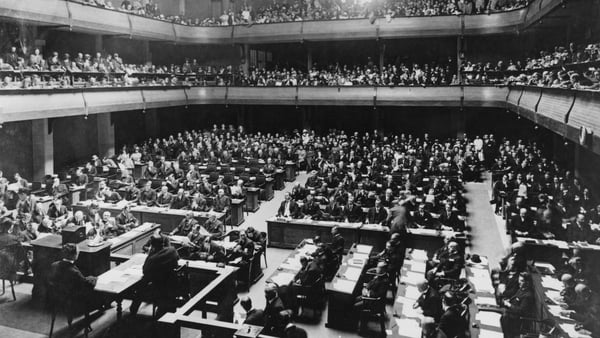 The General Assembly of the League of Nations in session in Geneva, September 1923