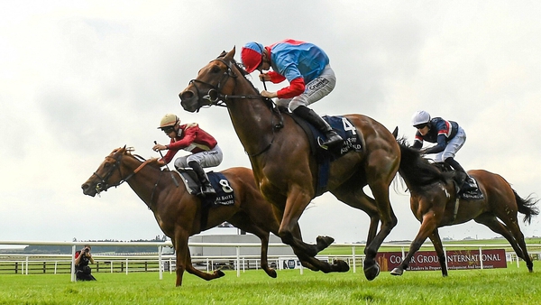 Billy Lee punches the air as Moss Tucker scores in the Group One sprint