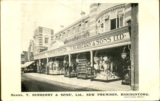 Postcard of T Burberry and Sons shop circa 1907 (Alamy/PA)