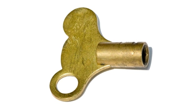 Brass radiator bleed key