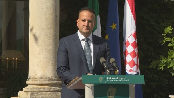 Leo Varadkar was speaking at Farmleigh House after a meeting with the Croatian prime minister Andrej Plenkovic