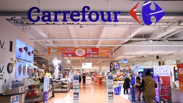 French supermarket chain Carrefour has slapped price warnings on products to pressure top consumer goods suppliers to reduce inflation