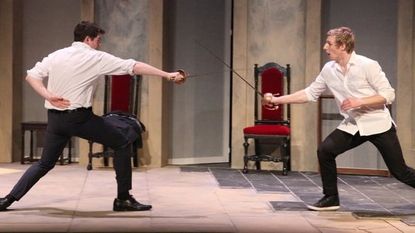 Aonghus Óg McAnally and Conor Madden in a Hamlet fight scene (Pic: Anthony Woods)