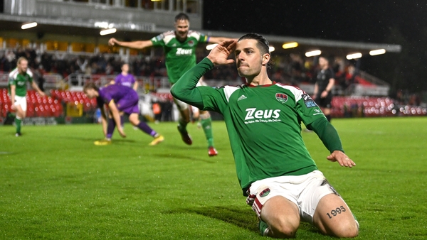 Ruairi Keating celebrates Cork's second goal